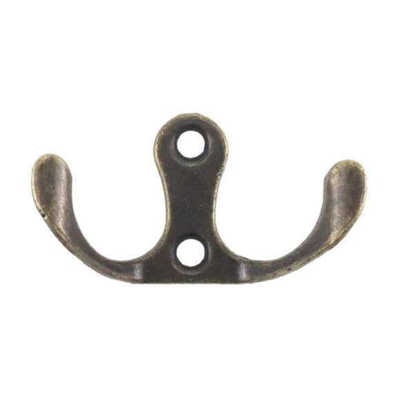 1Pcs Cxui Wall Mounted Coat Hook, Antique Double Fork Hanger for Jackets Scarves Bags, Heavy Duty Retro Hardware for Bathroom (Black5)
