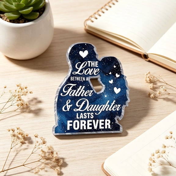1Pcs Dad Gifts from Son Dad Birthday Gift from Son -Dad Christmas Valentines Easter Gifts Idea Daddy New Dad To My Best Dad Ever Gifts Father's Day Desk Decor Acrylic Plaque Sign, 3.35*5.1in (D)