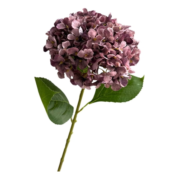 1Pcs Dark Purple Hydrangea Artificial Flowers - Boho Dried Touch 26'' Hydrangeas for Home Decor, Kitchen, Living Room, Porch Wreath, Xmas, Wedding Flower Arrangement