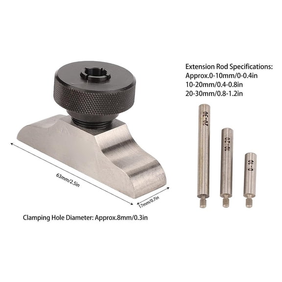 1Pcs Depth Gage Bottom Base Depth Dial Indicator Base Depth Micrometer Stand 63*17Mm Fangkenuo
