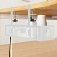 thumbnail image 1 of 1Pcs Under Desk Cable Management Tray No Drill,Mesh Cable Management Under Desk with Clamp Mount,Tray with Wire Management and Cord Organizer for Home Office Standing Desk Adjustable Desk Side Shelve, 1 of 5