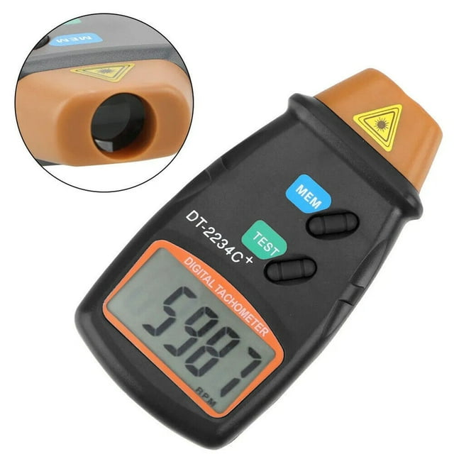 1Pcs Digital Tachometer Non Contact Photo Rpm Tach Meter Motor Speed Gauge