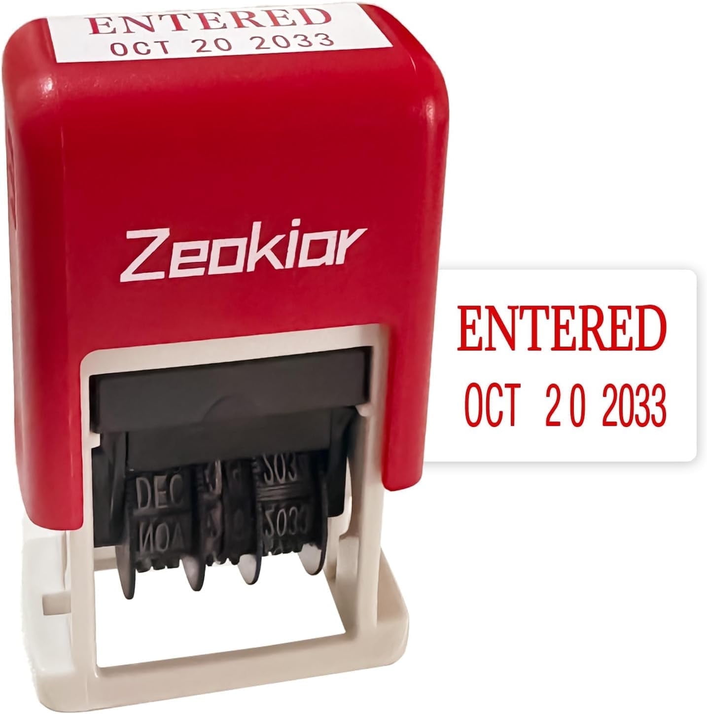 Date Office Stamp, Self Inking Rubber Entered Stamp (0.78'' x 0.35 ...