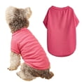 thumbnail image 1 of 1Pcs Dog Hoodie for Small Dogs, Solid Pink Small Dog Sweatshirt Soft Casual Pet Apparel, Breathable Dog Clothes for Small Dogs for Daily Indoor Outdoor Wear, 1 of 5