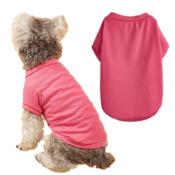 1Pcs Dog Hoodie for Small Dogs, Solid Pink Small Dog Sweatshirt Soft Casual Pet Apparel, Breathable Dog Clothes for Small Dogs for Daily Indoor Outdoor Wear