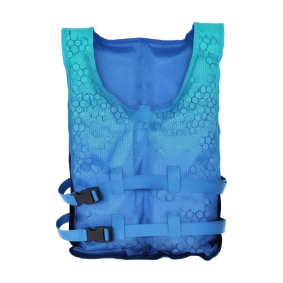 1Pcs Double Buckle Foldable Flotation Vest, Life Jacket for Water Sports or Emergency Use for Adult Dark Blue