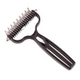 thumbnail image 1 of 1Pcs Double Sided Dematting Comb for Cats & Dogs, Undercoat Rake, Deshedding Grooming Tool, Gentle Matt Remover Detangler for Long Thicks Haired Pets, Pet Grooming Brush, 6In (Black), 1 of 9