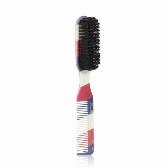 1Pcs Double-sided Comb Brush Black Beard Styling Brush Professional Shave Beard Brush Barber Vintage Carving Cleaning Brush