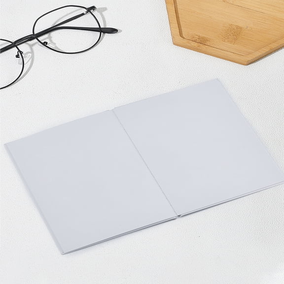 1Pcs Drawing & Painting Blank Paper Book White Hardcover Blank Book Blank Journal Rectangle Unlined Scrapbook and Journal