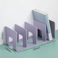 thumbnail image 1 of 1Pcs Durable Colorful Closet Tabletop Book Stand Desk Organizer Shelf Divider Acrylic PURPLE, 1 of 8