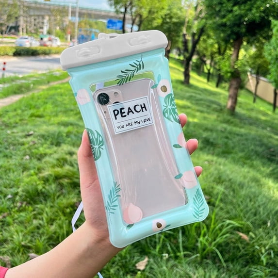 1Pcs Durable Hanging Cartoon Rabbit with Strap Lanyard Phone Cover Transparent Phone Bag Waterproof Phone Case 5