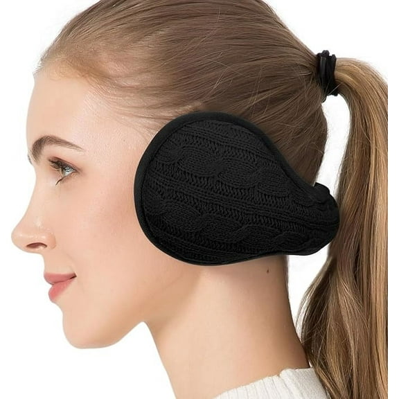 1Pcs Ear Muffs Winter Women, Womens Winter Earmuffs Unisex Warm Knit Ear Warmers Foldable Ear Muff For Women