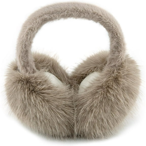 1Pcs Ear Muffs for Winter Women Girls Faux Fur Fuzzy Earmuffs Foldable Ear Warmer Fleece Lining Ear Covers