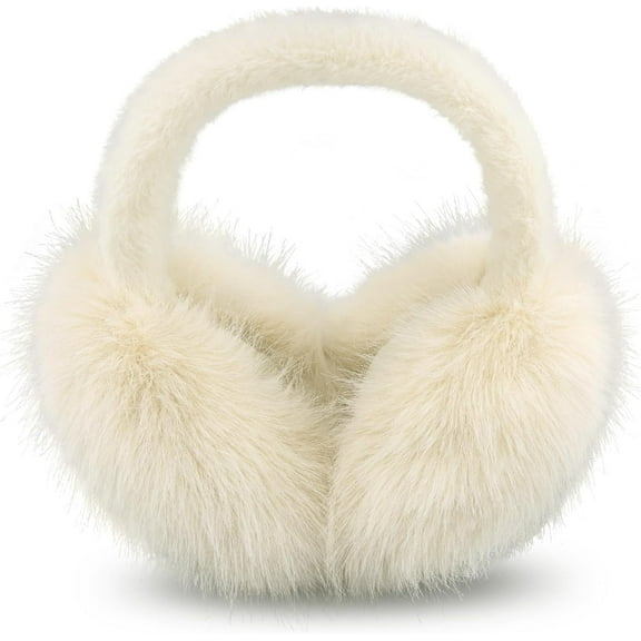 1Pcs Ear Muffs for Winter Women Girls Faux Fur Fuzzy Earmuffs Foldable Ear Warmer Fleece Lining Ear Covers