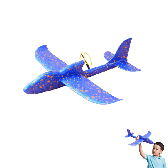 1Pcs Electric Foam Airplane Toy, Throwing Glider Airplane Toys with USB Charging and LED Glowing, Foam Model Plane & Planes Outdoor Flying Toy