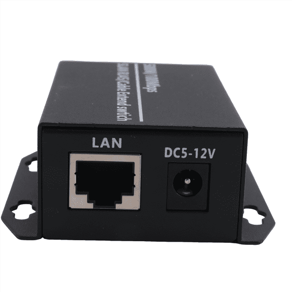 1Pcs Ethernet IP Extender Over Coax HD Network Kit EoC Coaxial Cable Transmission Extender for Security CCTV Cameras(A),1 * IP 2-core Extender,Black