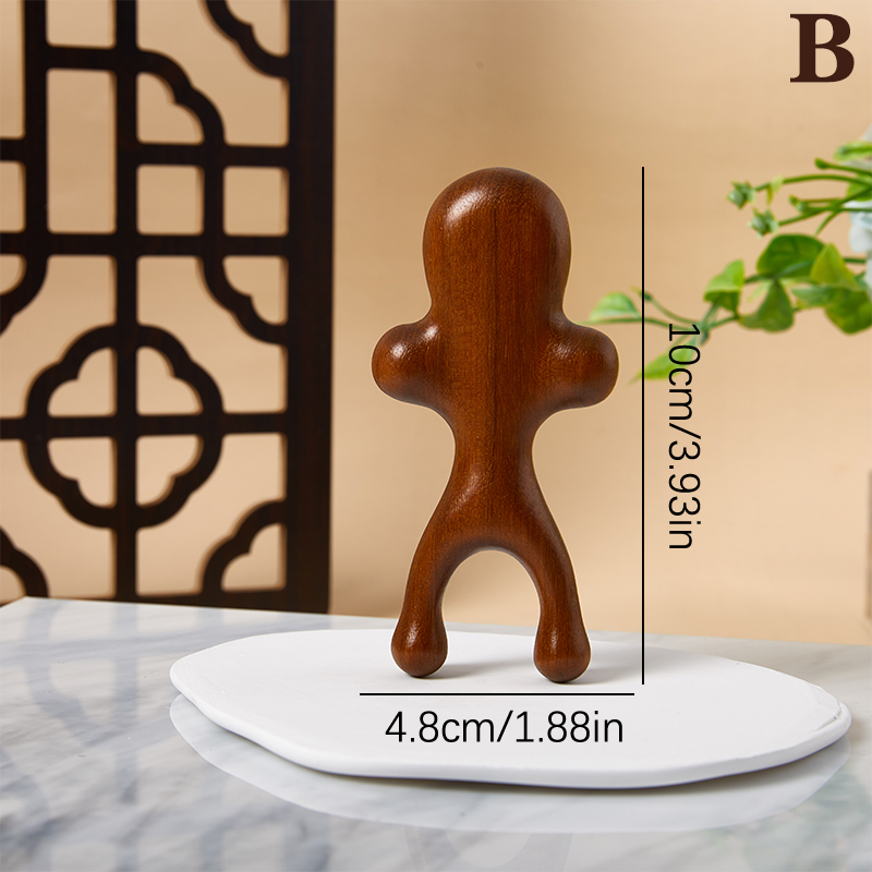 1Pcs Face Scalp Gua Sha Massager Nose Shaper Natural Facial Wooden