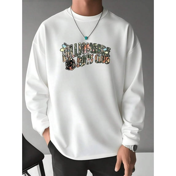 1Pcs Fall Long Sleeve Casual Graphic Men's TShirt Streetwear Style 100% Cotton Astronaut Billionaire Boys Club Digital Printed Tee Autumn Winter Fashion