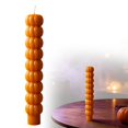 thumbnail image 1 of 1Pcs Fall Taper Candles, Halloween Pumpkin Taper Candles, Stacked Pumpkin Shaped Long Fall Candle Sticks, Fall Harvest Tabletop Candle,Pumpkin Taper Candle for Halloween Thanksgiving Home Table Decor, 1 of 4