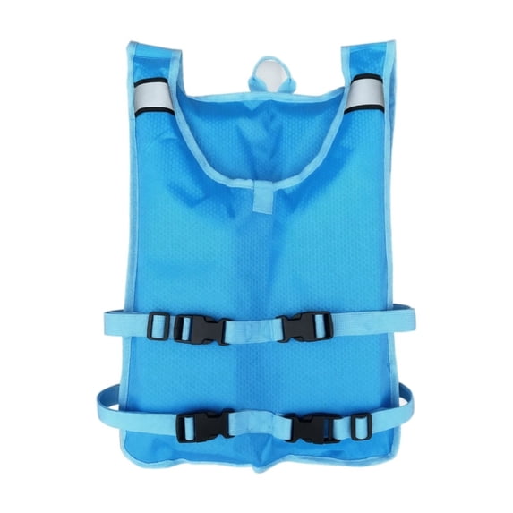 1Pcs Fixed 4 Buckle Reflective Foldable Flotation Vest, Life Jacket for Night or Low Light Use for Adult Blue