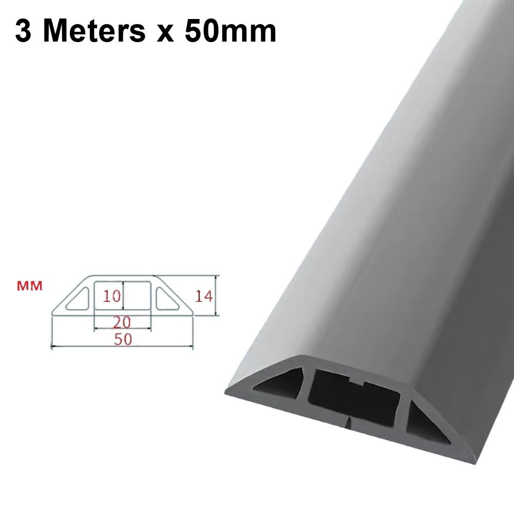 1Pcs Floor Cable Cover 3 Meters*50Mm Pvc Floor Cable Protector Wire Covers 3 Cord Channels