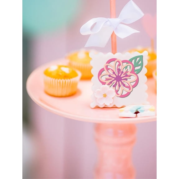 1Pcs Floral Theme DIY Embossing Stencil Flower Decorative Embossing Card DIY Craft Template Stencil for DIY Scrapbooking Album Decorative Paper Card Making 156x108x0.8mm