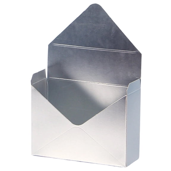 1Pcs Flower Envelope Box,Folding Storage Box,Waterproof Envelop Paper Boxes,Hand Folding Bouquet Flower Box for Wedding Engagement Valentines Day Birthday Graduation Party Decor(Silver)