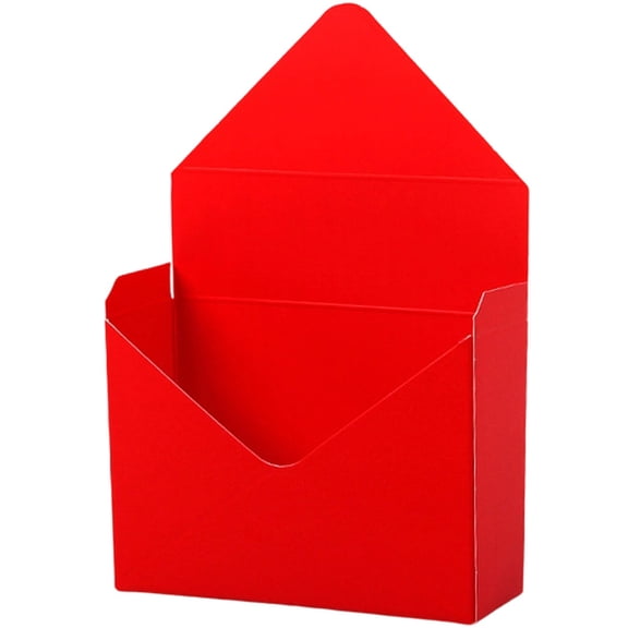 1Pcs Flower Envelope Box,Folding Storage Box,Waterproof Envelop Paper Boxes,Hand Folding Bouquet Flower Box for Wedding Engagement Valentines Day Birthday Graduation Party Decor(Red1)