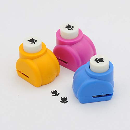 1Pcs Flower Mini Plastic Craft Punch Sets Random Single Color or Random Mixed Color Paper Punches Craft Hole Punch Shapes