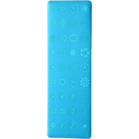 1Pcs Flower Pattern Stainless Steel Nail Art Stamping Plates Rectangle Nail Image Templates Stainless Steel Color Stamp Templates Nail Art Plates for DIY Print Manicure Gift Supplies