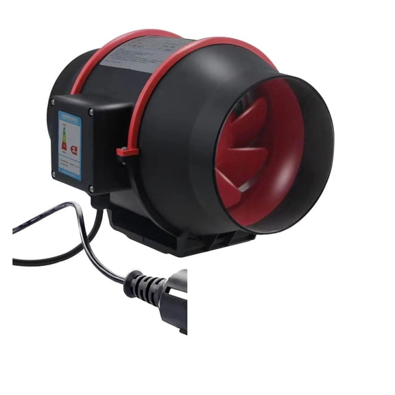 1Pcs Flue Fan 100mm Speed Control Mixed Flow Inline Fan With Variable Speed Control High Speed Quiet Exhaust Fans