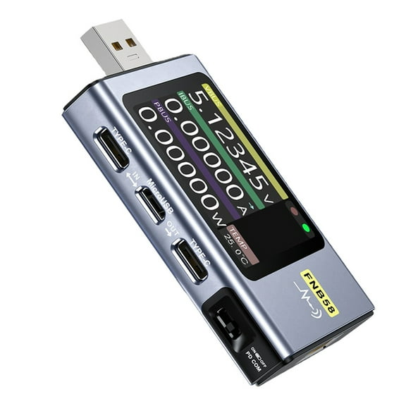 1Pcs Fnb58 Usb Tester Voltmeter Ammeter Type-C Fast Charge Detection Trigger Capacity Usb Tester 82*42*13Mm Test Meters With App Control