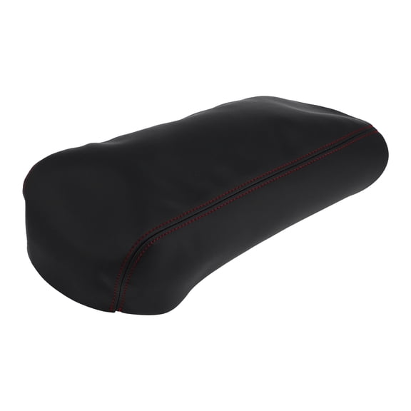 1Pcs For Ford Explorer 2011-2019 Leather Center Console Lid Armrest Cover Black with Red Stitch