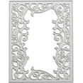 thumbnail image 1 of 1Pcs Frame Floral Carbon Steel Cutting Dies Stencils Embossing DIY Paper Card Matte Platinum Color Template Card Making Layering Stencils for DIY Scrapbooking/Photo Album 75x95mm Gray, 1 of 2