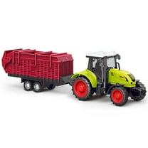 1Pcs Friction Powered Farm Tractor Trucks - Tractor Trailer Toys - Early Educational Toy, Water Tank and Toy Lumber Truck Farm Toy Set, Push and Go Farming Toys Playset, Children Gift