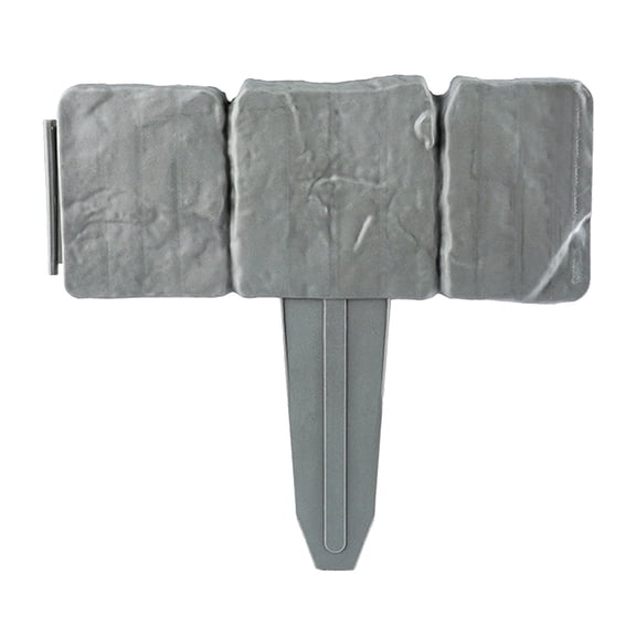 1Pcs Garden Fence Border, Plastic Lawn Edging and Tree Ring Barrier for Landscaping, Decorative Yard Edge for Grass, Stones, Flower Beds or Pathways, Durable Outdoor Design,Grey