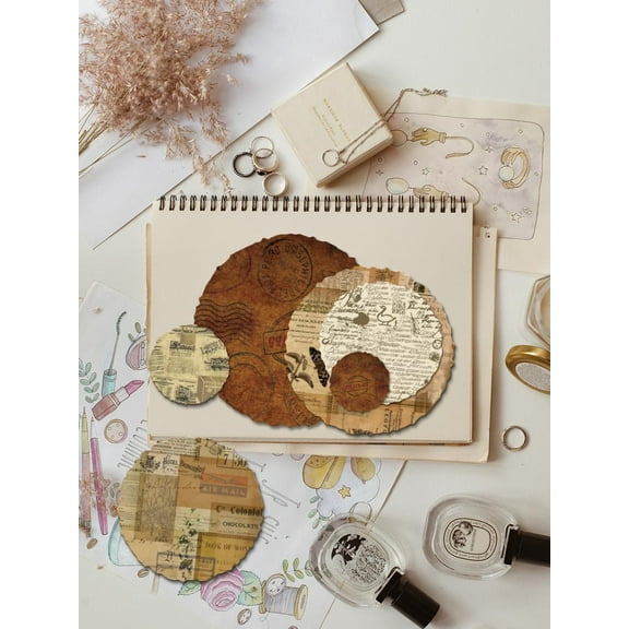 1Pcs Geometric Theme Metal Die Cuts Round DIY Craft Template Stencil Deckle Edge Frame Cut Dies