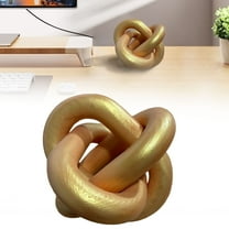 1Pcs Golden Wooden Chain Decoration,Wood Knot Decor Coffee Table Decor Shelf Decor Table Books Hand Carved Home Decoration Country Rustic Modern Shabby Chic Style 3 Wooden Knot Chain Decor