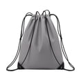thumbnail image 1 of 1Pcs Gray Drawstring Bags Bulk Drawstring Backpack String Backpack Cinch Sack Sport Gym Backpack Bags for Yoga Traveling Outdoor Sports, 1 of 6