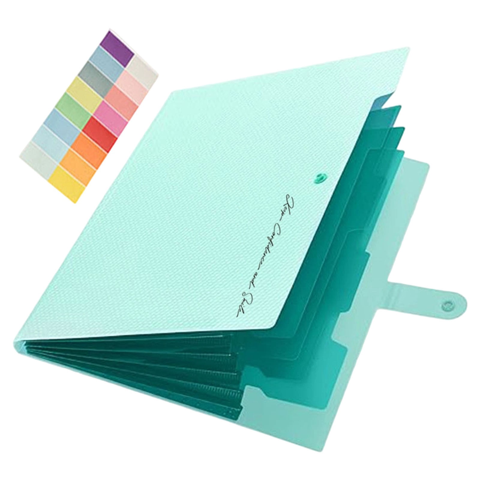 1Pcs Green Expanding File Folder, Accordion File Organizer with Pocket ...