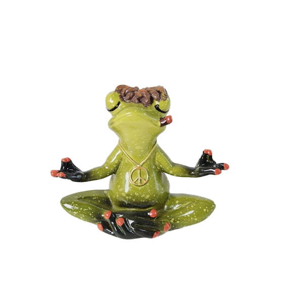 1Pcs Green Frog Statue Home Decor, Room Decor Resin Zen Sitting Frog Figurine, Ideal for Interior Decoration Or Couples, Wedding Gifts