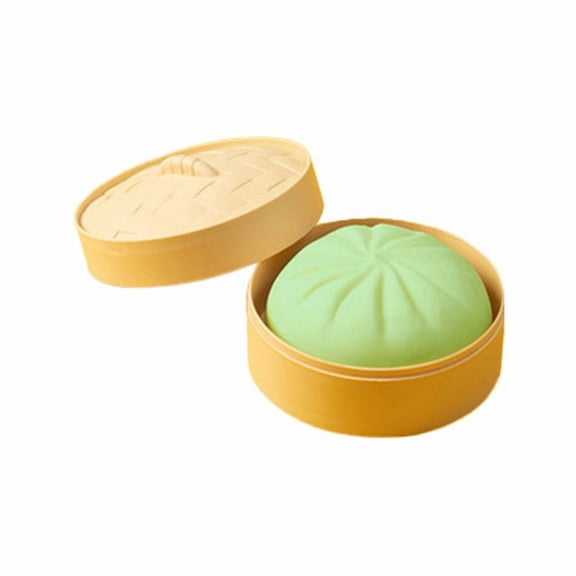 1Pcs Green Glitter Dumpling, Dumpling Squishy, Rainbow Dumplings, Cute Anxiety Relief Fidget , Soft Squeeze Decompression Dough for Adults（Giant）