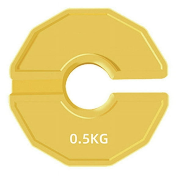 1Pcs Gym Micro-Type Plates Dumbbell Fractional Weight Plate Rubber Add-on Change Yellow 0.5KG
