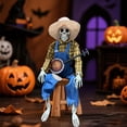 thumbnail image 1 of 1Pcs Halloween Decoractions - 15.75''Halloween Funny Animated Dueling Banjo Halloween Skeletons Country Skeleton Musicians with Light up Eyes for Halloween Decor Indoor(Yellow), 1 of 6
