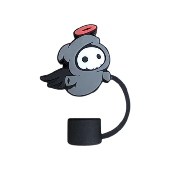 1Pcs Halloween Straw Cover Cap for Stanley Cup 40oz/30oz Tumbler,10mm Reusable Cute Ghost Drinking Straw Topper Accessories,Portable Protector Plugs Decorations Gifts for Party Halloween