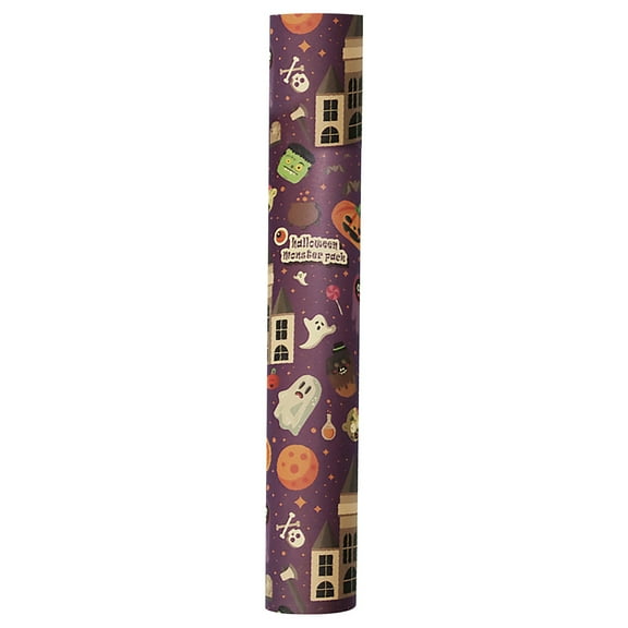1Pcs Halloween Wrapping Paper Folded for Man and Women,Pumpkin Spooky Witch Hat Bat Print for Gift Wrap Halloween Decorations,Holiday,Party,Shower Present Packing Each 19.68X27.5in(F)