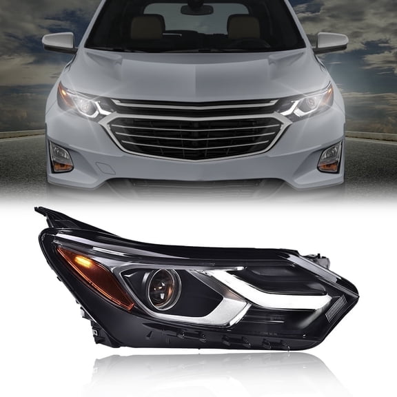 1Pcs Halogen LED DRL Headlights Headlamp Passenger Fit For 2018-20 Chevy Equinox
