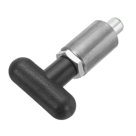 1Pcs Handle Spring-Loaded Pull Pins, Alloy Steel Spring Plungers/Dowel Pins Handle Pull Rod knobs for Shelving System Fitness Equipment, T Knob 0.9" Diameter 0.5"x0.5" Rod Size