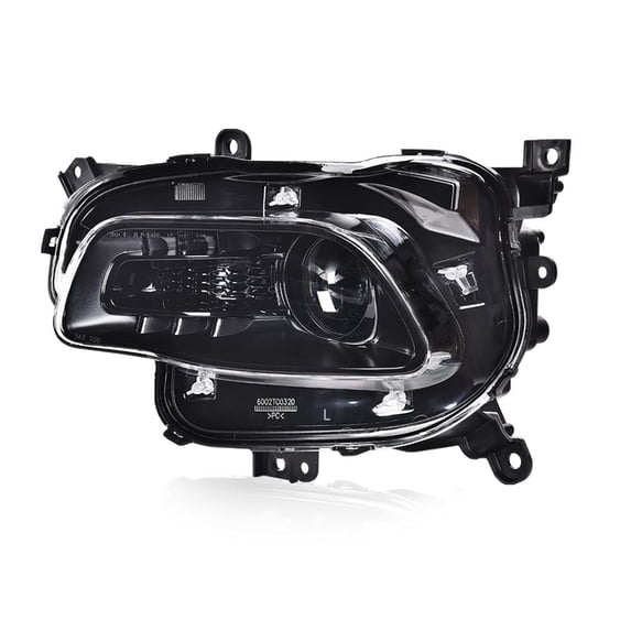1Pcs Headlight Driver Side Black Trim With Bulb New Fit For 14-17 Jeep Cherokee