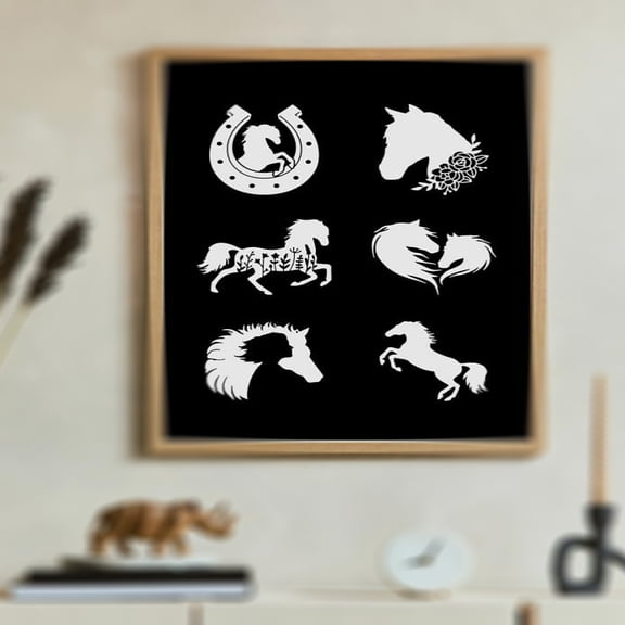1Pcs Horse Silk Screen Printing Stencil Turquoise Crafts Drawing Templates Reusable Stencil